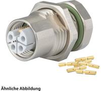 KIT HUMMEL comprenant des connecteurs d'alimentation M12, insert de sertissage droit à codage en L, 4 pôles + PE, prise / broche PE