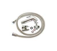 SOMATHERM FOR YOU - Kit complet pour WC raccord douchette fournie. - Robinet arrêt laiton chromé équerre 3 voies pour WC presse-étoupe - M3/8" - Erou tournant 3/8" - M1/2" - Tête à clapet + Douchette