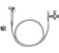 Kit Hygiène WC Douchette Laiton + Robinet 3 voies + Flexible + Support Mural en Laiton NOYON & THIEBAULT