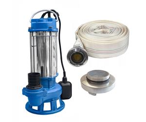 Kit IBO Pompe submersible Furiatka V1500 avec broyeur+20m de tuyau+raccord 2"