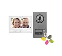 Kit portier vidéo Note 2 Wifi, platine avec 1 bouton-poussoir, moniteur 7 pouces, report d'appel intégré - URMET YOKIS - 1723/95