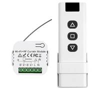 Kit Interrupteur Sans Fil, Interrupteur Volet Roulant Connecté Avec RF Télécommande et Module de Réception, pour Commande de Rideau ÉLectrique, Module Volet Roulant Connecté