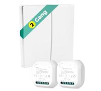 Kit Interrupteur Sans Fil Va Et Vient Mini Émetteur Radio Sans Fil 433 MHz Interupteur sans pile interrupteur a distance 100M (1 Interrupteur 2 Récepteur)