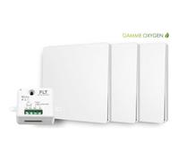 Kit interrupteur va et vient sans fil et sans pile auto alimenté piézoélectrique écologique - 3 boutons émetteurs + 1 récepteur -