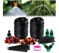 Kit Irrigation Goutte à Goutte, d'arrosage automatique système DIY Avec arrosage Micro Arroseur et 30m Tuyaux, pour jardin serre p