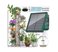Kit Irrigation Solaire Goutte-à-Goutte Programmable - 30 Durées + 7 Intervalles - Autonomie 30 Jours - 10 M Tuyau + 10 Goutteurs