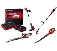 Kit jardin sans fil Einhell - Coupe-bordure, souffleur, taille-haies, ébrancheur + 2 batteries 4.0Ah