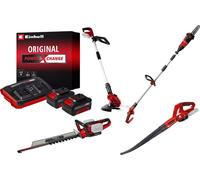 Kit jardin sans fil Einhell – Coupe-bordure - souffleur - taille-haies - ébrancheur + 2 batteries 4.0Ah