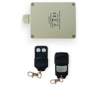 Superior Electronics SUPRK004 - Kit Garden 433, Kit récepteur d’extérieur à 220V 2 canaux 12A + 2 Télécommandes 433 MHz grilles Volets éclairage de Jardin Noir
