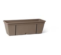 Kit jardinière avec crochet en métal, réserve d'eau et écarteur pour les écoulements - GARDEN ID Smart - Taupe 50 cm