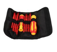 Kit Jeu de Tournevis Isolés, Paquet 1 Set pour Électricien | Rangement Facile, Poignées PP Tpr Antidérapantes, Acier Chrome-vanadium, Réparations Électriques Mobiles