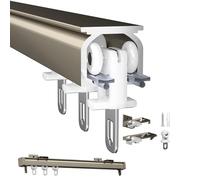 Kit K en aluminium de 1 à 6 m avec rouleau multiple et accessoires pour cloisons de douche, rails de plafond en métal, facile à installer