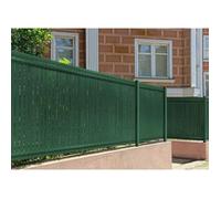 Kit lamelles occultantes PVC 10m CINTO H.120cm Vert - avec clips et profil de finition