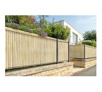 Kit lamelles occultantes PVC 4m CINTO H.120cm beige - avec clips et profil de finition