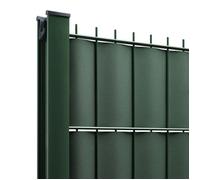 Kit Lamelles PVC Bande Brise vue pour panneau double fils - L 2m50 - H 1m63 - Vert