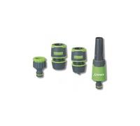 Kit lance d'arrosage + 2 raccords 15mm + nez