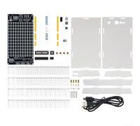 Kit LED activé par le son, module d'affichage de la musique, alimentation USB, sensibilité réglable, projet de soudure électronique pour analyse du rythme lumineux (kit + étui en acrylique)