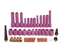Kit Lentilles Gaz TIG, Collet Corps Assorted Taille Pour SR WP9 20 25 TIG torche de soudage 46pcs