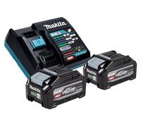 Kit Makita Power Source 2 batteries BL 4040 F 40 V max. 4,0 Ah XGT (2x 1910N6-8) + chargeur DC 40 RA (191E07-8)