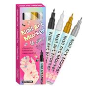 Kit Marqueurs à Ongles 4 Pièces Outils Pour Ongles À Pointes Fines Colorées | Stylo Marqueur À Pointillage Pour Dessin Et Peinture Pour Manucure Décoration Tracé Dessin