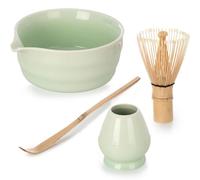 Kit Matcha - 4 pièces - Céramique et bambou - Taille L - Vert