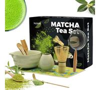 Kit Matcha 9 pièces comprenant une fouet en bambou, une tasse en céramique et un tamis