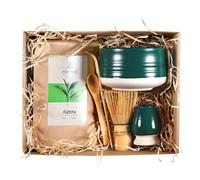 Kit matcha Mary Rose: bol céramique, fouet bambou, cuillère et support | Coffret à matcha complet avec accessoires en bambou et thé vert culinaire
