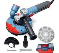 Kit meuleuse d'angle pour béton max. 1900 W avec moteur EC sans balais, fraiseuse à béton avec meule diamantée de 150 mm, capot d'aspiration et mallette de transport