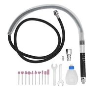 Kit Meuleuse Stylo Pneumatique Professionnel, Mini Meuleuse Air Crayon avec Accessoires, Alliage de Zinc, 65000 tr/min, 90 psi, Pince 1/8 pouce, pour Polissage Gravure Découpe