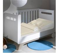 MINEA - Kit complet MINEA Bébé 60x120 cm - Matelas Mousse HD + Accessoires Blanc G