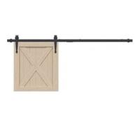 Kit mini de porte d armoire coulissante 122 cm acier au carbone Noir