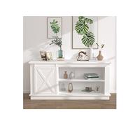 vidaXL Mini kit porte coulissante grange Acier au carbone Blanc 183 cm