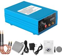 Kit mini-soudeuse par points - Soudeuse portable 5000 W - Automatique - Compatible avec les batteries 18650 - Pointe de soudage incluse - Pour bande de nickel de 0,15 mm - Gris-brun