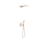 Kit mitigeur encastré 3 voies Rapid-box pour douche Fuji Or Rose Mat 24K - TRES 28137301OPM
