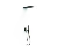 Kit mitigeur encastré 3 voies Rapid-box pour douche Slim Noir bronze - TRES 20237301KMB