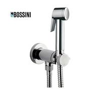 Kit mitigeur progressif WC, douchette et flexible 125 cm nickel satiné Paloma-flat - Bossini E37011094