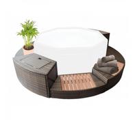 Mobilier Design Spa semi-rigide Octopus Netspa PVC tressé - Diamètre extérieur total mobilier 290cm - Ensemble 5 modules