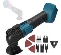 Kit multifonction oscillant - Outil sans fil (batterie non incluse) - Vitesse variable en 6 étapes, jusqu'à 20 000 tr/min - Idéal pour découper le bois, retirer les clous, poncer et meuler - Pour les