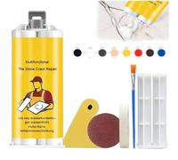 Kit multifonctionnel de réparation de fissures de pierre de carrelage,kit de réparation de carrelage en granit et marbre,pâte de réparation de vernis céramique,réparation de copeaux de baignoire avec