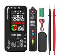 Kit Multimètre Numérique et Stylo Testeur Électrique BSIDE S30X+X1 Multimètre Intelligent et Détecteur de Tension Sans Contact avec Pince Crocodile pour Électricien Électronique LED Automobile