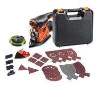 Kit multiponceuse filaire - BLACK+DECKER - KA280K-QS - 220W - 3 adaptateurs - 17 abrasifs - coffret