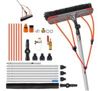 Kit Nettoyage pour Panneaux Solaires-7 m Brosse Télescopique Nettoyage Passage Eau Perche Alliage Alu