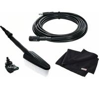 Kit Nettoyage Voiture BOSCH, Brosse de Lavage, Tuyau Haute Pression 6m, Buse 90°, Chiffon Microfibre