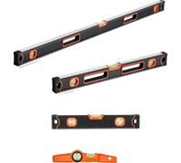 Kit niveau à bulle Torpedo, aluminium durable, bulles de haute précision, 4 pièces