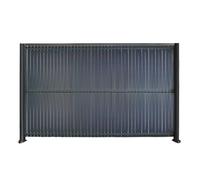 Kit occultation lamelle lattes PVC pour panneau grillage rigide maille 55 brise vue-brise H 1m73 x 2m50 Gris anthracite