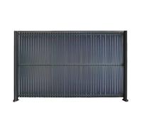 Kit occultation lamelle lattes PVC pour panneau grillage rigide maille 55 brise vue-brise H 1m93 x 2m50 Gris anthracite