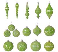 Kit Ornements Noël 18pcs Finition Changeante | Finition irisée unique, effet changeant, capte pour la pour lumière, plastique léger, pour sapin et maison(A)
