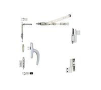 Kit oscillo-battant Galicube 1 V FAPIM à crémone Nefer midi - compas moyen 562 à 1200 mm - Gris 9006 - 1330BA_G5