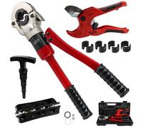 Kit outils sertir multicouches - Pince sertisseuse Pro - 4 mâchoires TH - Redresseur tube - Calibreur ébavureur - Coupe tube