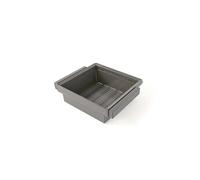 Kit panier métallique et rack ajustable Quartz pour armoires, glissières extension totale et à fermeture douce, Module 60cm, Finition Titane